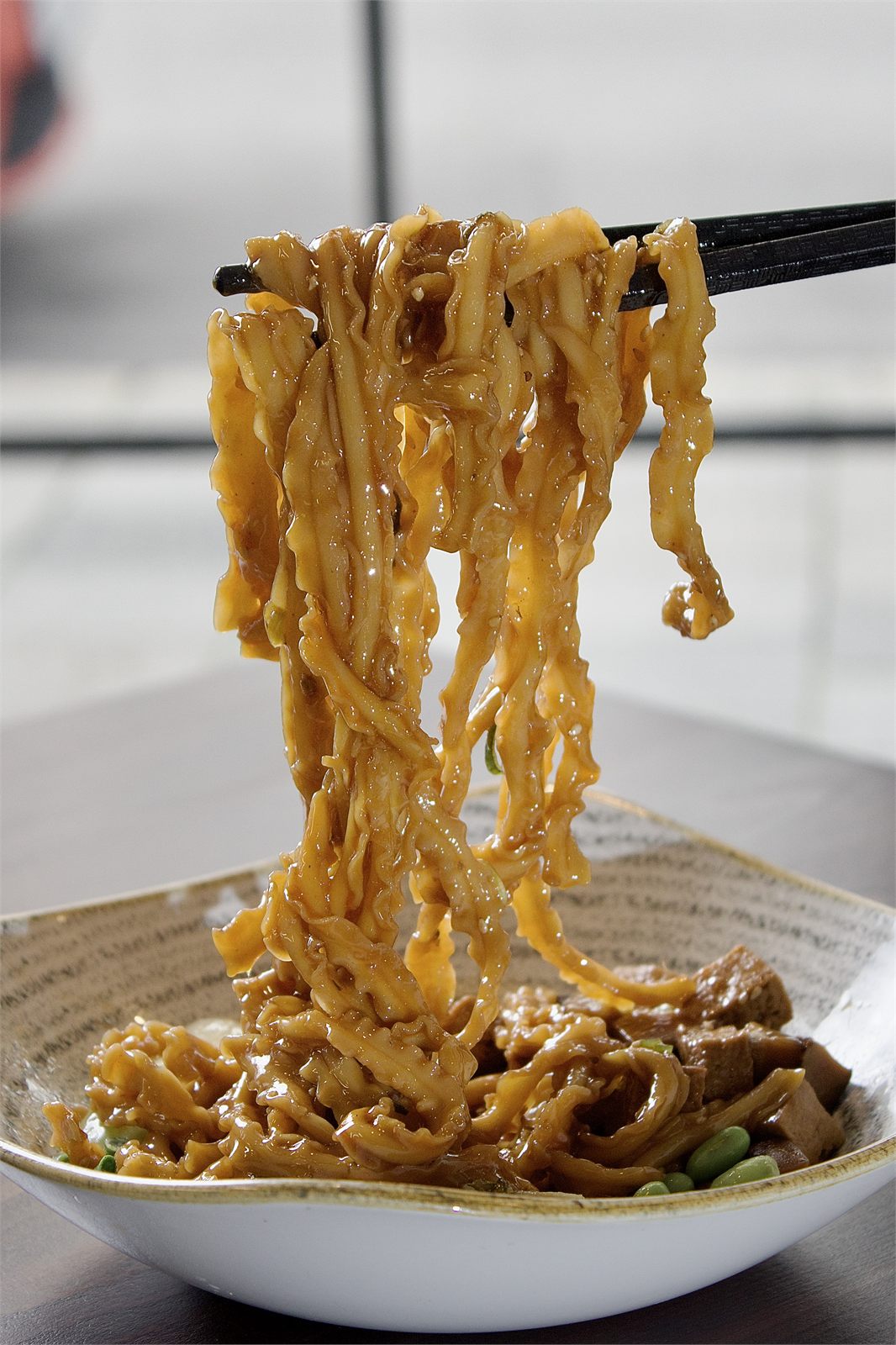 House-made flat noodles at Bia & Ban