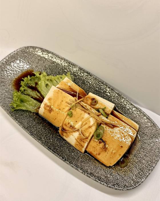 姜丝芥末酱油嫩豆腐